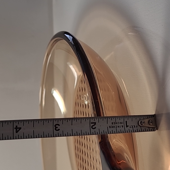 (#1)Corningware vision cookware  glass 10"× 1 3/4" France  saucer pan  no lid - Picture 3 of 8